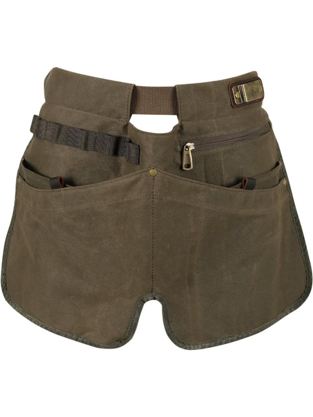 Heavy-Duty Canvas Gardening Apron with 5 Pockets - Unisex Tool Belt for